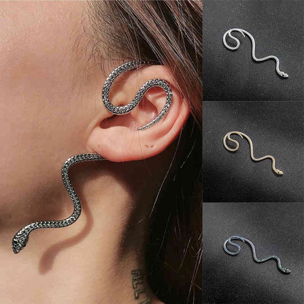 punk gothic snake shape earrings for women gold color exaggerated single ear cuffs hook earrings statement fashion jewelry gift, Golden
punk gothic snake shape earrings for women gold color exaggerated single ear cuffs hook earrings statement fashion jewelry gift, Golden