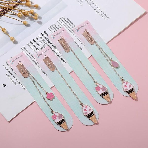 1pc cute ice cream bookmark kawaii accessories metal pendant book mark student korean stationery office school supplies
1pc cute ice cream bookmark kawaii accessories metal pendant book mark student korean stationery office school supplies