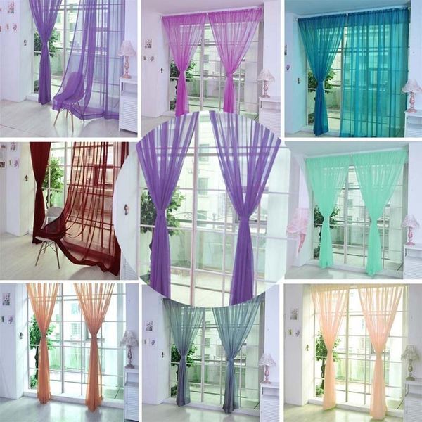 pure color tulle door window curtain drape panel sheer scarf valances single colorful screen 100x200cm & drapes
pure color tulle door window curtain drape panel sheer scarf valances single colorful screen 100x200cm & drapes