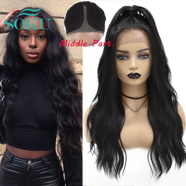 synthetic lace front wig black color long wavy wigs with baby hair middle part hair ombre brown lace wig for black women soku
synthetic lace front wig black color long wavy wigs with baby hair middle part hair ombre brown lace wig for black women soku