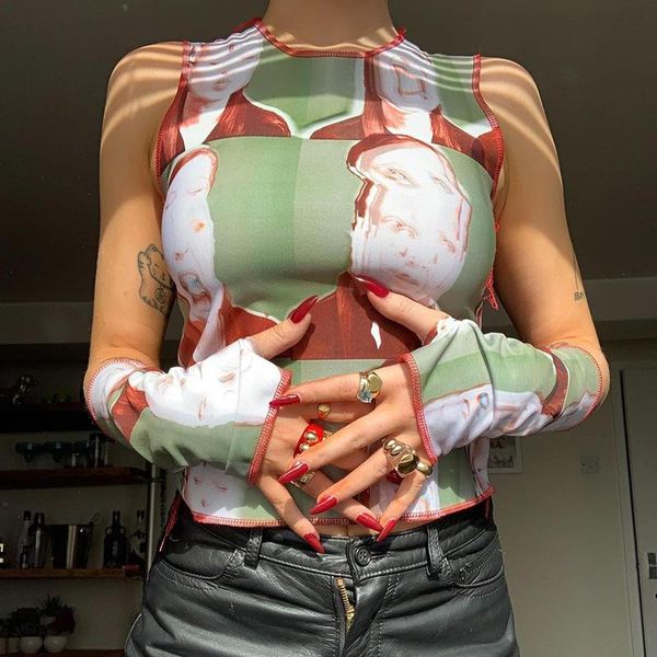 women's t-shirt harajuku printed y2k crop t shirt women with sleeves casual sleeveless ladies fashion summer streetwear, White
women's t-shirt harajuku printed y2k crop t shirt women with sleeves casual sleeveless ladies fashion summer streetwear, White