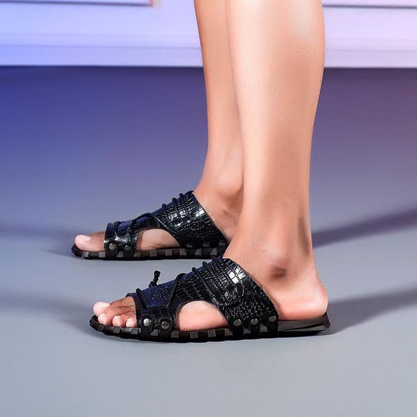 slippers casual men sandals summer tide mens rivet man beach genuine cow leather lazy pedal flip flops size 38-47, Black
slippers casual men sandals summer tide mens rivet man beach genuine cow leather lazy pedal flip flops size 38-47, Black