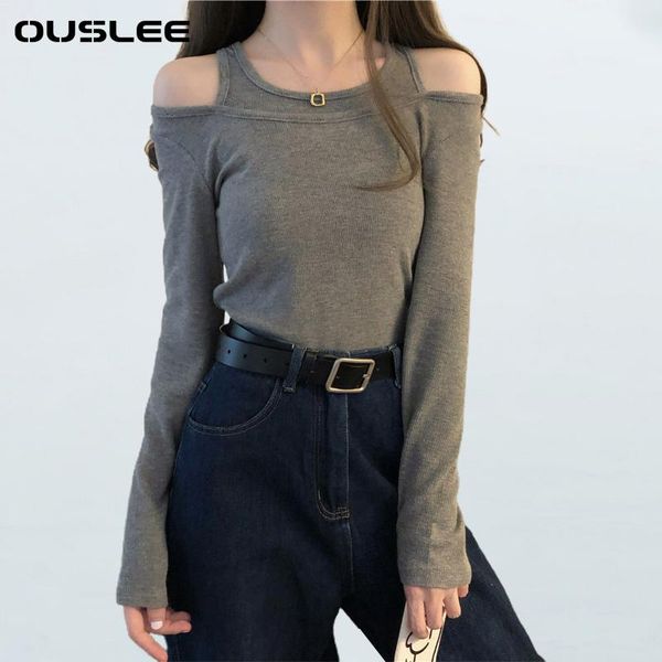 women's t-shirt ouslee 2021 chic t-shirts hollow out fashion off shoulders female spring autumn patchwork solid colors t shirts, White
women's t-shirt ouslee 2021 chic t-shirts hollow out fashion off shoulders female spring autumn patchwork solid colors t shirts, White