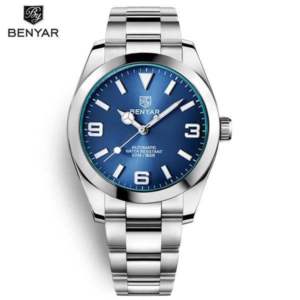 benyar brand men mechanical watches rvs waterproof sports business relogio masculino, Slivery;brown
benyar brand men mechanical watches rvs waterproof sports business relogio masculino, Slivery;brown