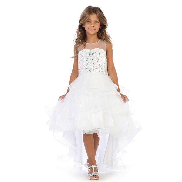 lovely high low flower girls dresses white sleeveless tiered skirt holy communion gowns o neck beading girl's, Red;yellow
lovely high low flower girls dresses white sleeveless tiered skirt holy communion gowns o neck beading girl's, Red;yellow