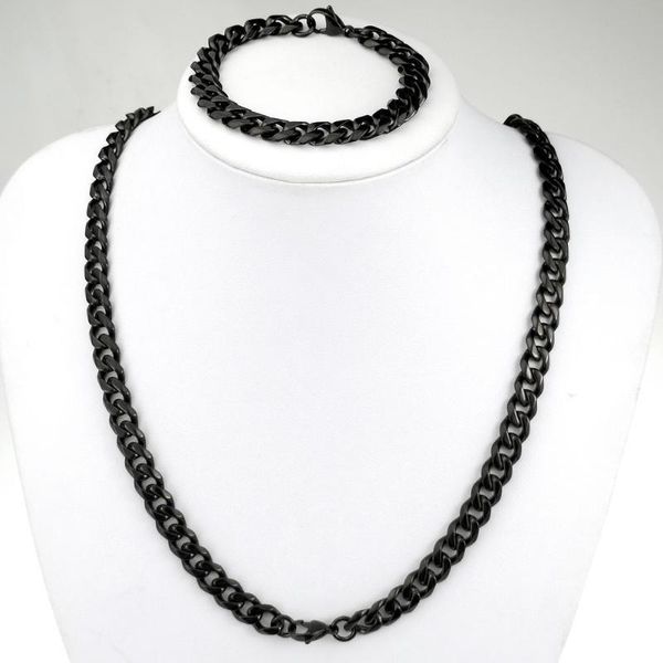 chains rainbow tone stainless steel miami curb chain bracelet set cuban link necklace 5~9mm width, Silver
chains rainbow tone stainless steel miami curb chain bracelet set cuban link necklace 5~9mm width, Silver