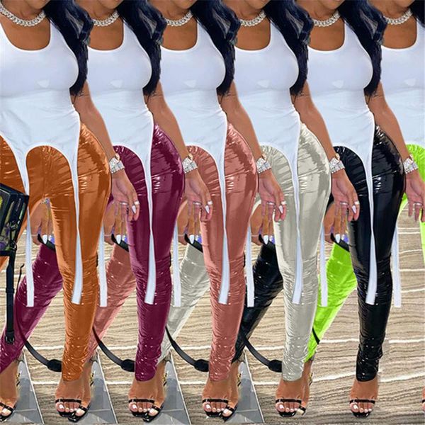 women's pants & capris fashion women bright pu leather pant trousers high waist tight stacked zipper split slim bodycon 2021 outfit clo, Black;white
women's pants & capris fashion women bright pu leather pant trousers high waist tight stacked zipper split slim bodycon 2021 outfit clo, Black;white