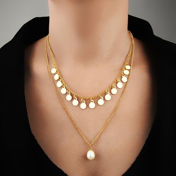 style choker cross border products accessories necklace fashion simple multilayer pearl gold chains, Silver
style choker cross border products accessories necklace fashion simple multilayer pearl gold chains, Silver