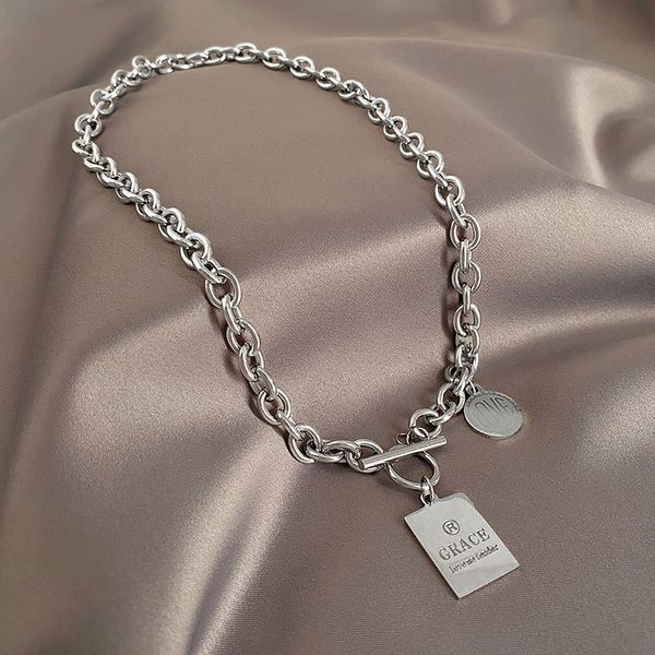 xianlan476 hip-hop restoring ancient ways of titanium steel square brand new necklace in female ins cold wind niche design feeling, Silver
xianlan476 hip-hop restoring ancient ways of titanium steel square brand new necklace in female ins cold wind niche design feeling, Silver