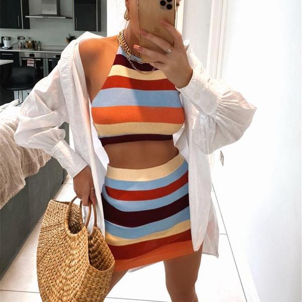 work dresses hirigin 2pcs women's clothing set knitted sleeveless halter camisole and skirt two-piece suit for party vacation dating, White;black
work dresses hirigin 2pcs women's clothing set knitted sleeveless halter camisole and skirt two-piece suit for party vacation dating, White;black