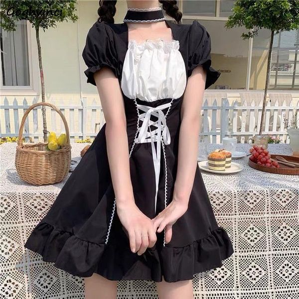 casual dresses short sleeve women cute japanese style lolita bandage sweet girl kawaii designer party streetwear chic female patchwork, Black;gray
casual dresses short sleeve women cute japanese style lolita bandage sweet girl kawaii designer party streetwear chic female patchwork, Black;gray