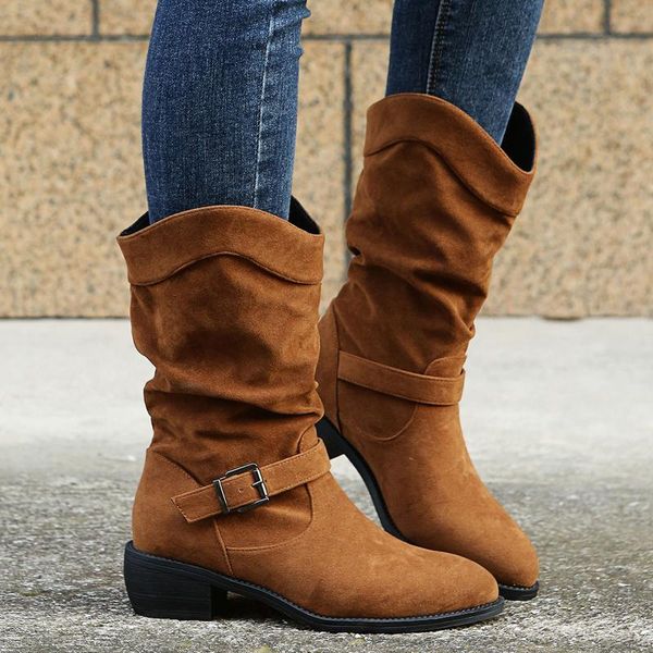boots retro women fashion autumn winter solid color square heels buckle strap middle tube booties round toe shoes plus size, Black
boots retro women fashion autumn winter solid color square heels buckle strap middle tube booties round toe shoes plus size, Black