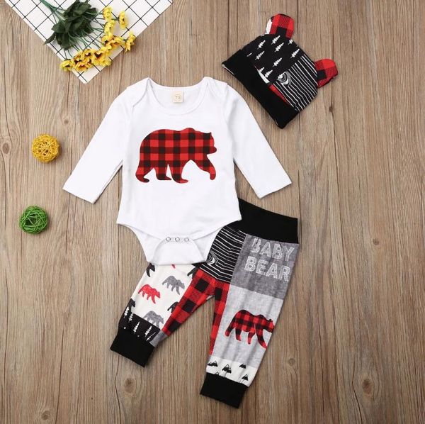 clothing sets 3pcs set born baby boy girl long sleeve bear cotton bodysuit pant trouser hat outfits autumn clothes, White
clothing sets 3pcs set born baby boy girl long sleeve bear cotton bodysuit pant trouser hat outfits autumn clothes, White