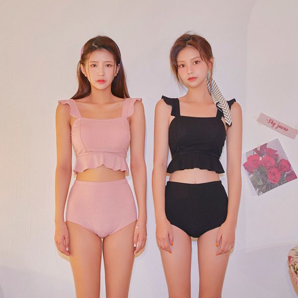 Swimsuit New Korean Ruffle strap Beach Sexy Bikini Swimsuit suit women's split two piece swimsuit, White;black
Swimsuit New Korean Ruffle strap Beach Sexy Bikini Swimsuit suit women's split two piece swimsuit, White;black