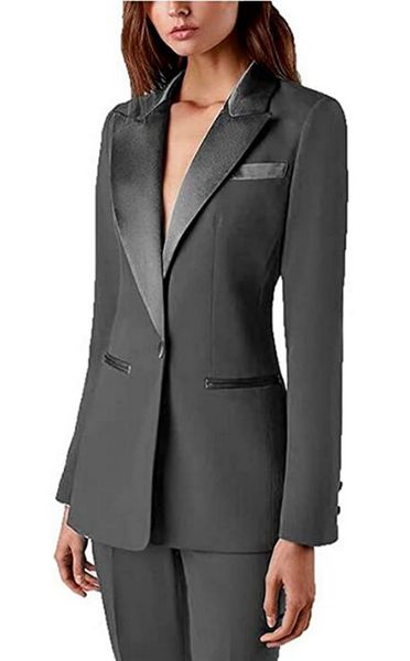 women's 2 piece suit prom business office tuxedos formal business work jacket outfit, White;black
women's 2 piece suit prom business office tuxedos formal business work jacket outfit, White;black