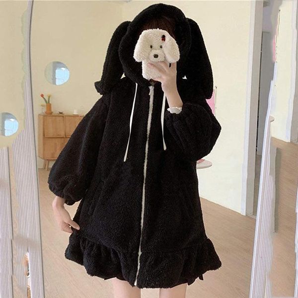 women's hoodies & sweatshirts ruffles kawaii hoodie casual solid color loose long sleeves lovely girls sweet sweatshirt sudaderas mole, Black
women's hoodies & sweatshirts ruffles kawaii hoodie casual solid color loose long sleeves lovely girls sweet sweatshirt sudaderas mole, Black