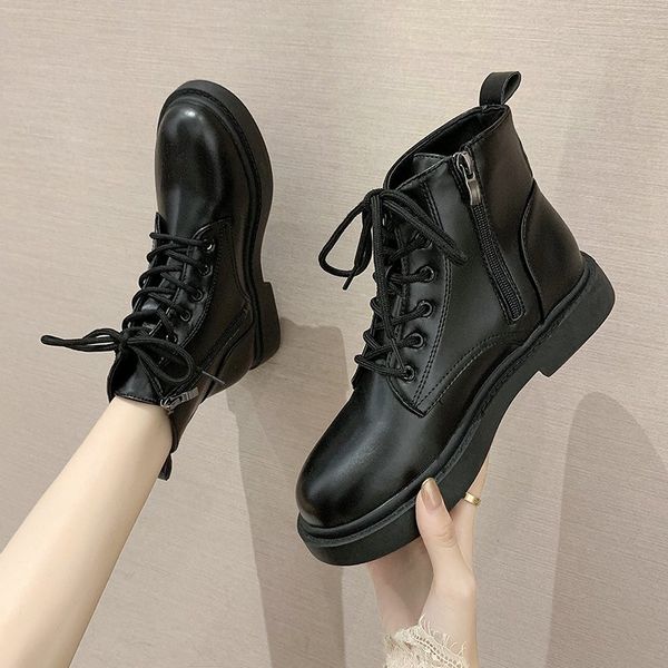 new autumn winter solid black leather ankle boots for women shoes woman boots female lace up zipper motorcycle boots plus size
new autumn winter solid black leather ankle boots for women shoes woman boots female lace up zipper motorcycle boots plus size