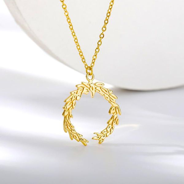 pendant necklaces olive branch gold stainless steel necklace for women peace leaves statement chain choker female jewelry gift 2021, Silver
pendant necklaces olive branch gold stainless steel necklace for women peace leaves statement chain choker female jewelry gift 2021, Silver