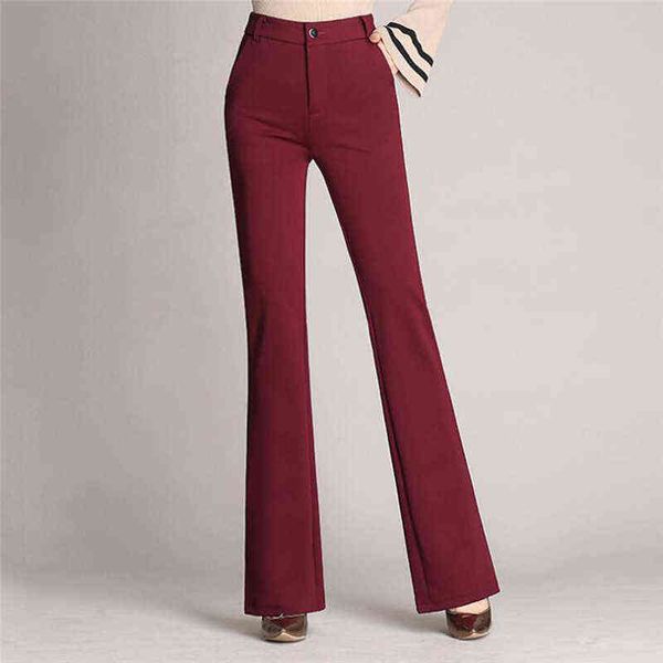 elastic formal long stretch trousers women's office lady high waist flare pants solid ladies autumn loose bottoms 211124, Black;white
elastic formal long stretch trousers women's office lady high waist flare pants solid ladies autumn loose bottoms 211124, Black;white