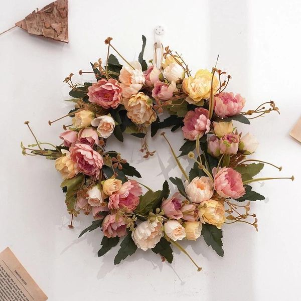 decorative flowers & wreaths simulation garland door decoration artificial silk peony flower wreath wedding window layout
decorative flowers & wreaths simulation garland door decoration artificial silk peony flower wreath wedding window layout