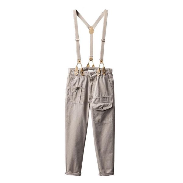 men's pants 2021 retro england removable overalls men bib jumpsuits straight cotton cargo apricot blue stripe gentleman trousers, Black
men's pants 2021 retro england removable overalls men bib jumpsuits straight cotton cargo apricot blue stripe gentleman trousers, Black