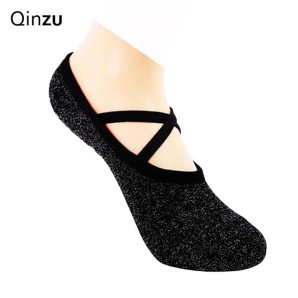 women sliver silk decorated yoga socks cotton backless ballet dance ladies girls sports spring summer mkg816, Black
women sliver silk decorated yoga socks cotton backless ballet dance ladies girls sports spring summer mkg816, Black