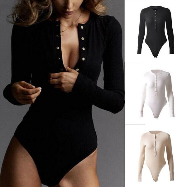 women's jumpsuits & rompers women leotard v-neck button long sleeve slim bodysuit jumpsuit romper overalls solid color 2021, Black;white
women's jumpsuits & rompers women leotard v-neck button long sleeve slim bodysuit jumpsuit romper overalls solid color 2021, Black;white