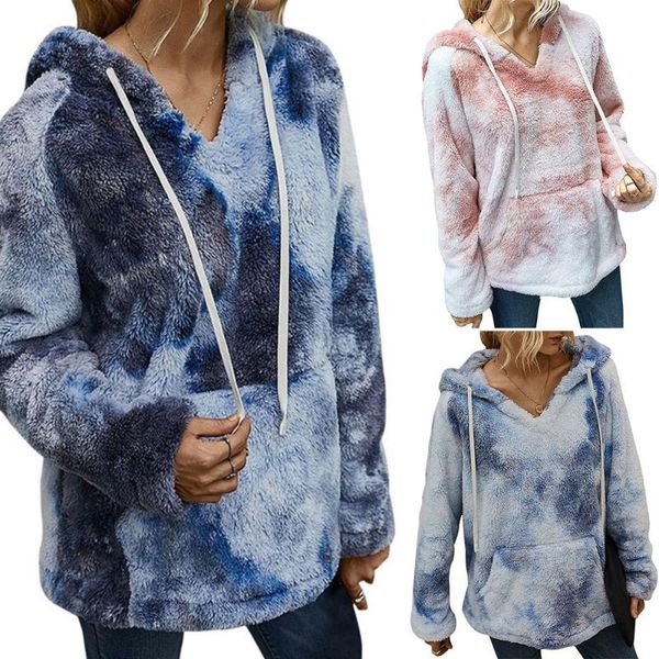 women's sweaters fall winter women fuzzy fleece pullover sweater tie dye print sherpa hoodie loose casual streetwear sweatshirt coat wi, White;black
women's sweaters fall winter women fuzzy fleece pullover sweater tie dye print sherpa hoodie loose casual streetwear sweatshirt coat wi, White;black