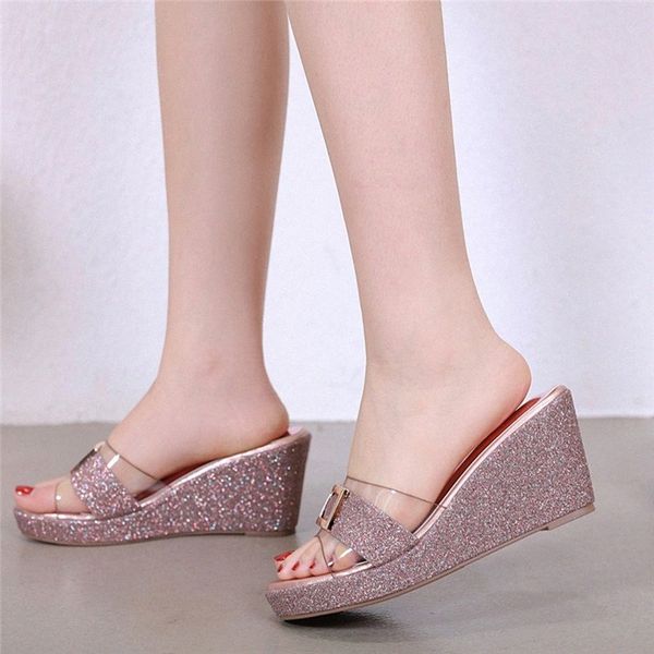 bling wedge shoes women slippers 2020 fashion summer glitter women sandals platform ladies high heels d1lp#, Black
bling wedge shoes women slippers 2020 fashion summer glitter women sandals platform ladies high heels d1lp#, Black