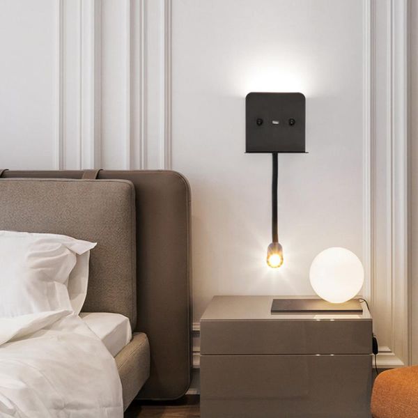 wall lamp modern led bedroom light with shelf usb charger bathroom reading background night mj1125
wall lamp modern led bedroom light with shelf usb charger bathroom reading background night mj1125
