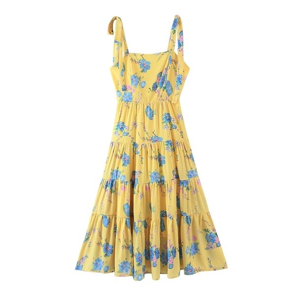 women long summer dress yellow color floral print a-line pleated es holidays beach 210524, Black;gray
women long summer dress yellow color floral print a-line pleated es holidays beach 210524, Black;gray