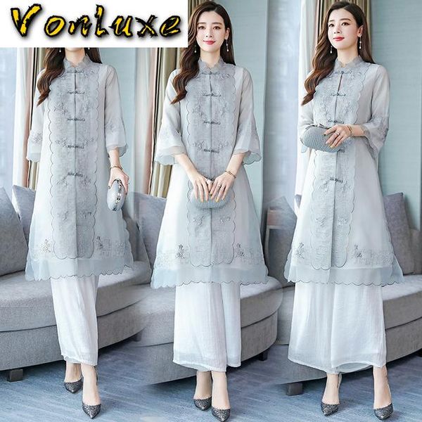 chiffon pant suit for mother of the bride women party wedding guest formal vintage chinese style elegant 2 piece sets pantsuit women's, White
chiffon pant suit for mother of the bride women party wedding guest formal vintage chinese style elegant 2 piece sets pantsuit women's, White