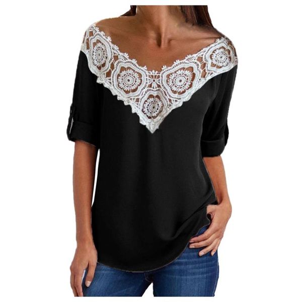 women's t-shirt lace v neck zipper t-shirts short sleeve casual summer t shirt harajuku plus size ladies robe femme, White
women's t-shirt lace v neck zipper t-shirts short sleeve casual summer t shirt harajuku plus size ladies robe femme, White