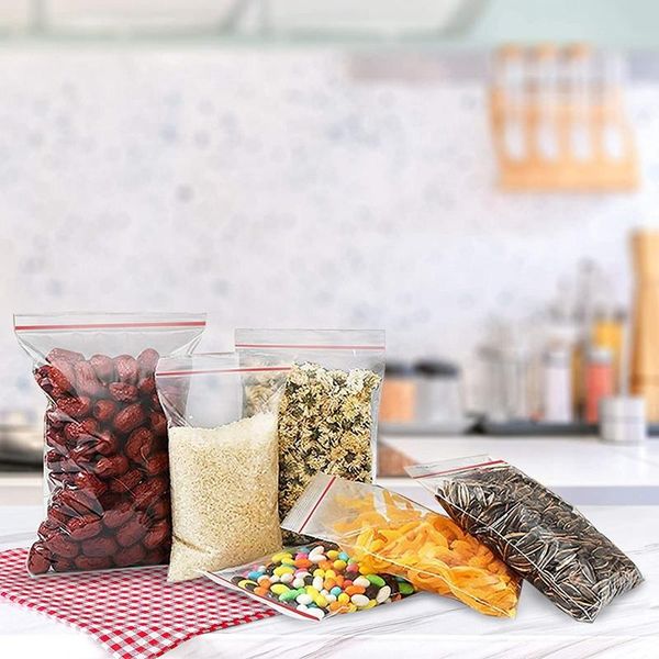 storage bags 200 grip seal zipper closure resealable clear plastic self reusable er 14x20cm
storage bags 200 grip seal zipper closure resealable clear plastic self reusable er 14x20cm