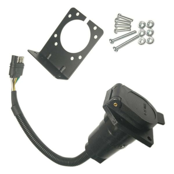 parts american 4-hole flat plug to 7-hole trailer knife socket with bracket assembly 18 awg accessories
parts american 4-hole flat plug to 7-hole trailer knife socket with bracket assembly 18 awg accessories