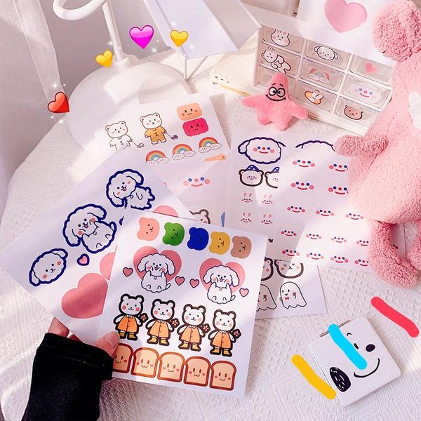 card holders girls cute dog bear stickers 3pages diy scrapbooking diary phone computer planner decoration korean seal sticker, Brown;gray
card holders girls cute dog bear stickers 3pages diy scrapbooking diary phone computer planner decoration korean seal sticker, Brown;gray