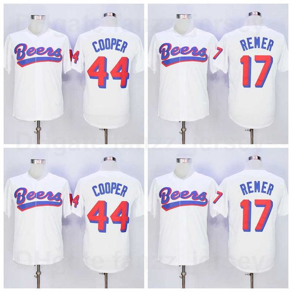 men moive beers baseball 17 doug remer jersey 44 joe coop cooper white team color breathable embroidery and sewing pure cotton on sale, Black
men moive beers baseball 17 doug remer jersey 44 joe coop cooper white team color breathable embroidery and sewing pure cotton on sale, Black