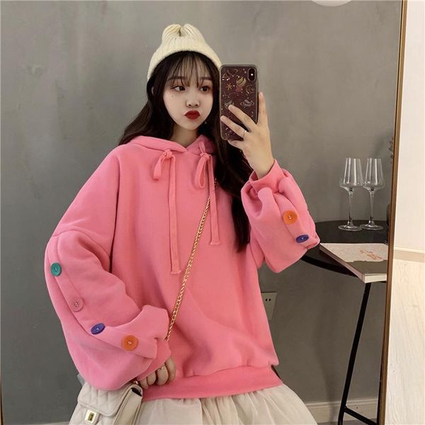 casual loose women hooded pullovers autumn winter fleece solid sweatershirt students korean fashion hoody female outwear women's hoodi, Black
casual loose women hooded pullovers autumn winter fleece solid sweatershirt students korean fashion hoody female outwear women's hoodi, Black