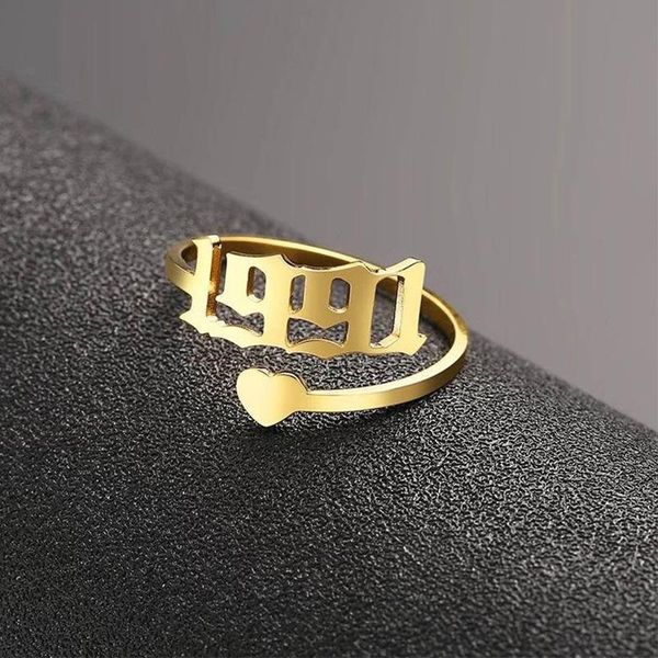 todorova stainless steel heart birth year number rings for women men gothic old english font gold ring wedding band jewelry cluster, Golden;silver
todorova stainless steel heart birth year number rings for women men gothic old english font gold ring wedding band jewelry cluster, Golden;silver