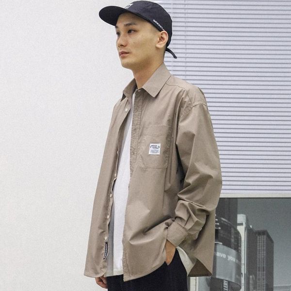 easy chic arc hem long-sleeved shirt men's japan style loose casual pocket lapel solid shirts men, White;black
easy chic arc hem long-sleeved shirt men's japan style loose casual pocket lapel solid shirts men, White;black
