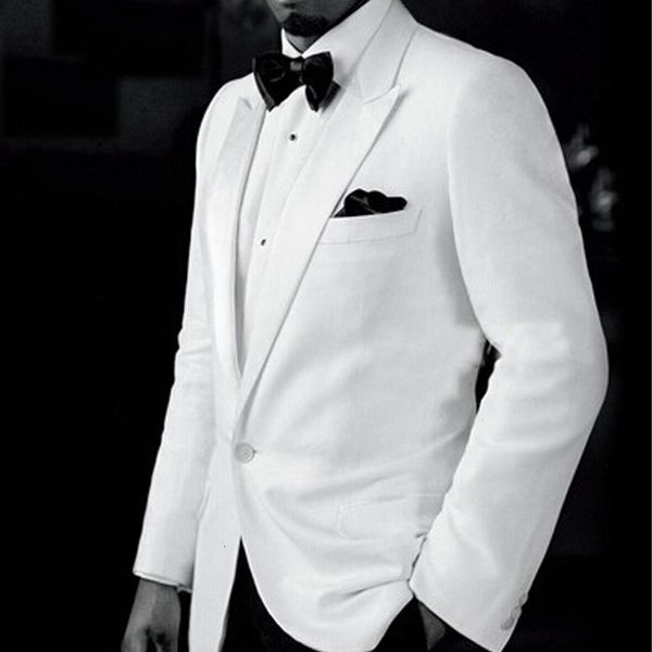 men's suits & blazers white formal groom tuxedo for with black pants 2 piece men custom slim fit man fashion costume jacket 343m, White;black
men's suits & blazers white formal groom tuxedo for with black pants 2 piece men custom slim fit man fashion costume jacket 343m, White;black