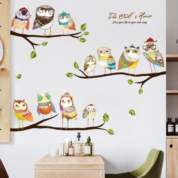 cartoon owls on tree branch wall stickers for kids rooms home decoration cute animal nursery mural art decals wallpaper
cartoon owls on tree branch wall stickers for kids rooms home decoration cute animal nursery mural art decals wallpaper