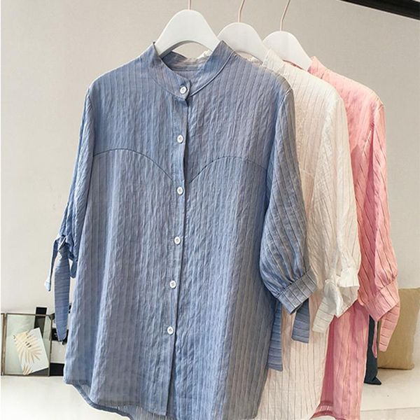 shirts women striped blouses three quarter sleeve ladies office shirt plus size female clothing girl fashion blusas women's, White
shirts women striped blouses three quarter sleeve ladies office shirt plus size female clothing girl fashion blusas women's, White