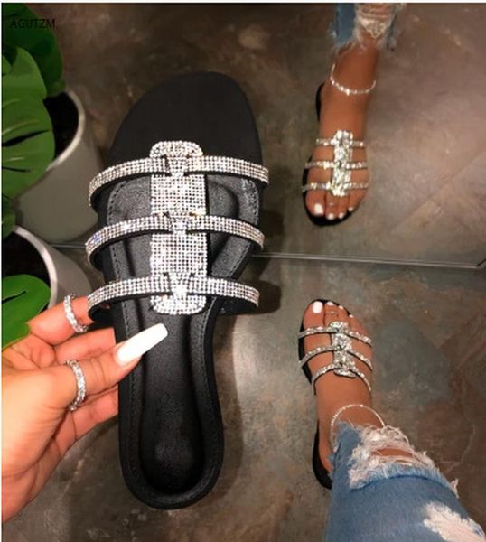slippers agutzm 2021 summer women flat crystal ladies casual beach outdoor slides woman glitter shoes fashion footwear h37, Black
slippers agutzm 2021 summer women flat crystal ladies casual beach outdoor slides woman glitter shoes fashion footwear h37, Black