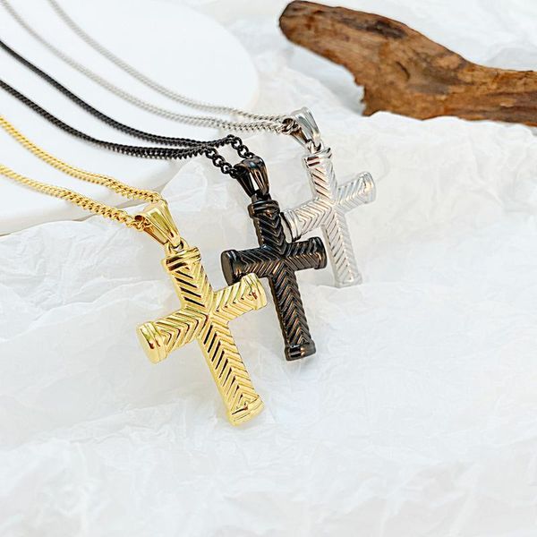 chains vintage cross pendant necklace for women men gold color couple chain gift party wholesale jewelry fashion style, Silver
chains vintage cross pendant necklace for women men gold color couple chain gift party wholesale jewelry fashion style, Silver