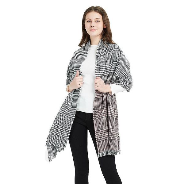 scarves autumn winter female gradient houndstooth 65*198cm scarf women beautiful wide lattices long shawl blanket, Blue;gray
scarves autumn winter female gradient houndstooth 65*198cm scarf women beautiful wide lattices long shawl blanket, Blue;gray