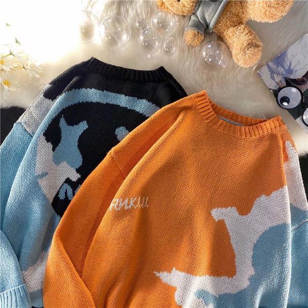men's sweaters sweater men harajuku fashion knitted hip hop streetwear cartoon pullover oversize casual couple o-neck vintage, White;black
men's sweaters sweater men harajuku fashion knitted hip hop streetwear cartoon pullover oversize casual couple o-neck vintage, White;black
