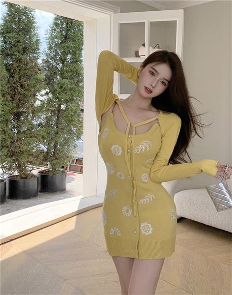 casual dresses fonely fairy preppy autumn style temperament slim suspender embroidered knitted dress, Black;gray
casual dresses fonely fairy preppy autumn style temperament slim suspender embroidered knitted dress, Black;gray