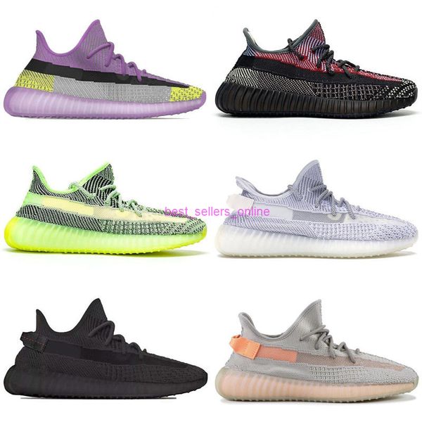 

v2 yecheil yeshaya 3m reflective running kanye shoes black static citrin cloud white gid glow clay men women designers sneakers sport