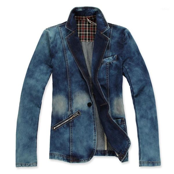men's jackets 2021 autumn mens fashion blazer cowboy suit washing a single row buckle long-sleeved denim jacket men, Black;brown
men's jackets 2021 autumn mens fashion blazer cowboy suit washing a single row buckle long-sleeved denim jacket men, Black;brown